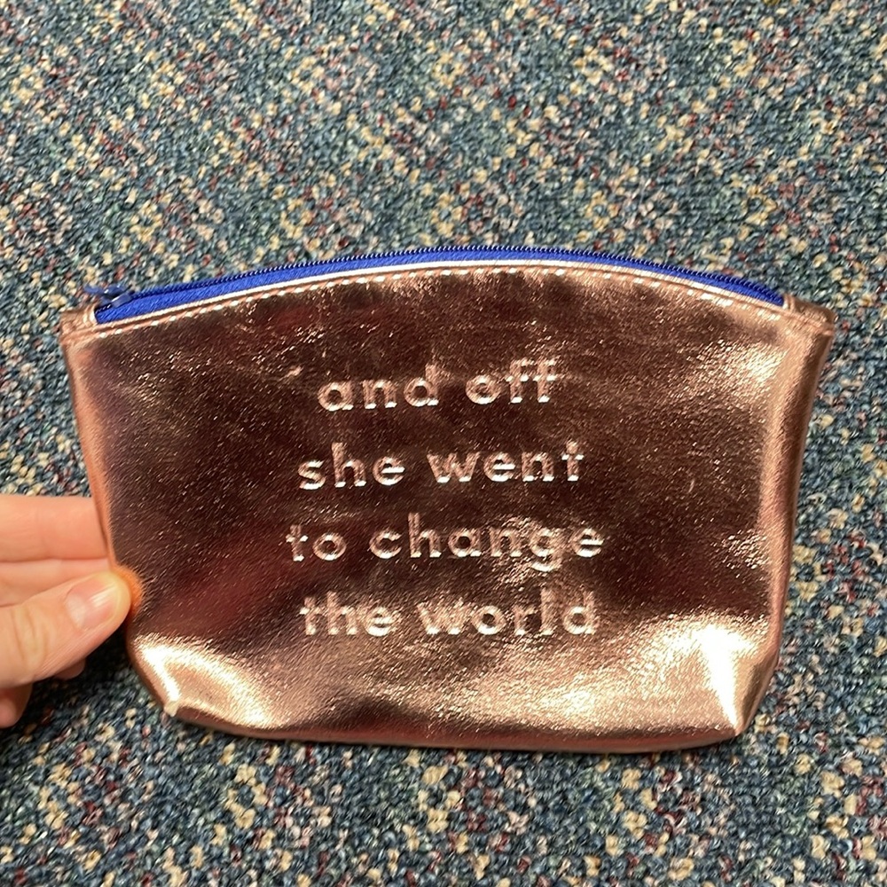 Preloved IPSY OFF SHE WENT TO CHANGE THE WORLD Makeup Bag
